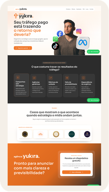 Landing page Agência Yukira